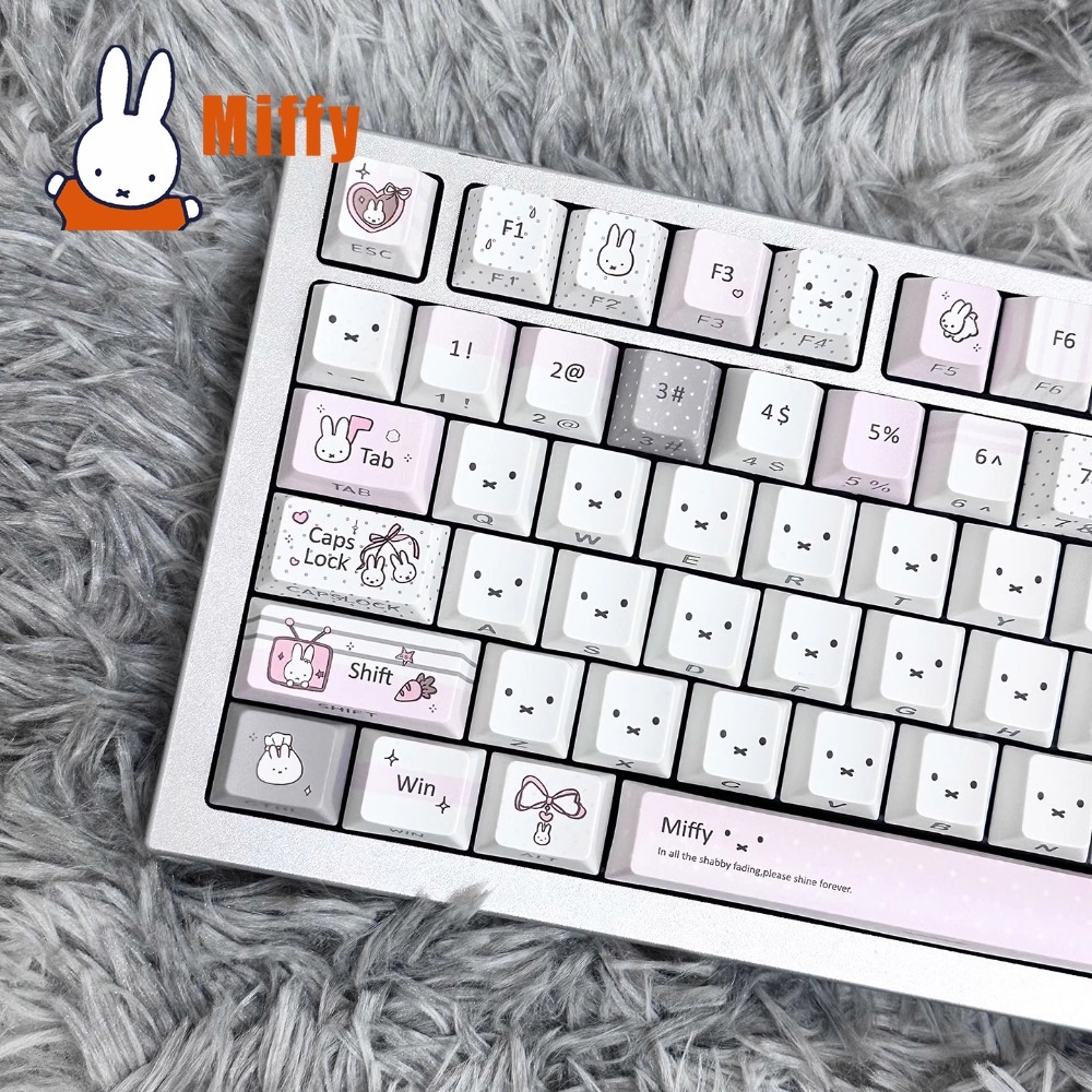Keyboard Tenkeyless - Kawaii Miffy Mekanik Klavye Tuş Takımı