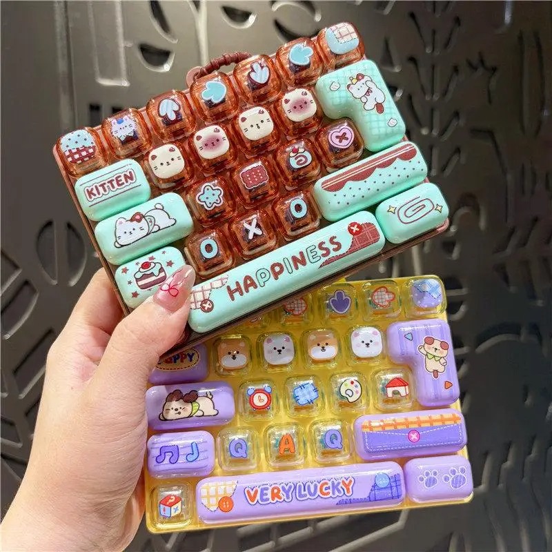 Keyboard Tenkeyless - 26 tuşlu Kapaklı Anahtarlık Anti-stres Klavye