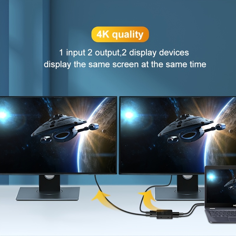 4K HDMI Ayırıcı - 1 Giriş 2 Çı - Dual Monitor Stand incelemesi ve fiyatı